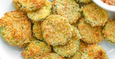 Chips de calabacín con parmesano en freidora de aire