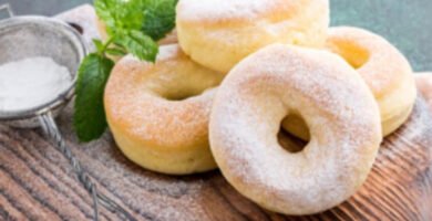 Mini donuts de avena y plátano en freidora de aire