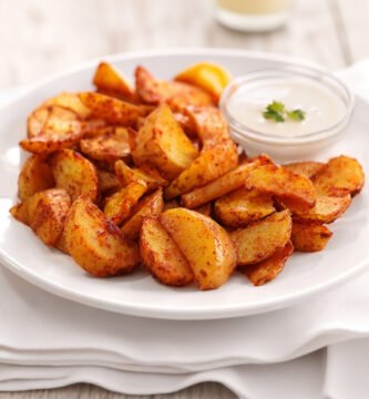 Patatas deluxe caseras con especias en freidora de aire